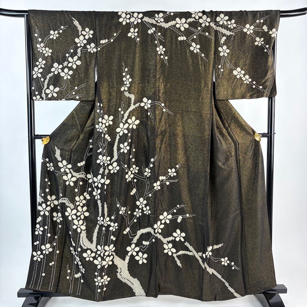 未使用品 訪問着 絞り 黒 枝垂れ桜 身丈162cm 裄丈67cm お洒落 袷 未使用品 訪問着 絞り 黒 枝垂れ桜 身丈162cm 裄丈67cm お洒落 袷 未