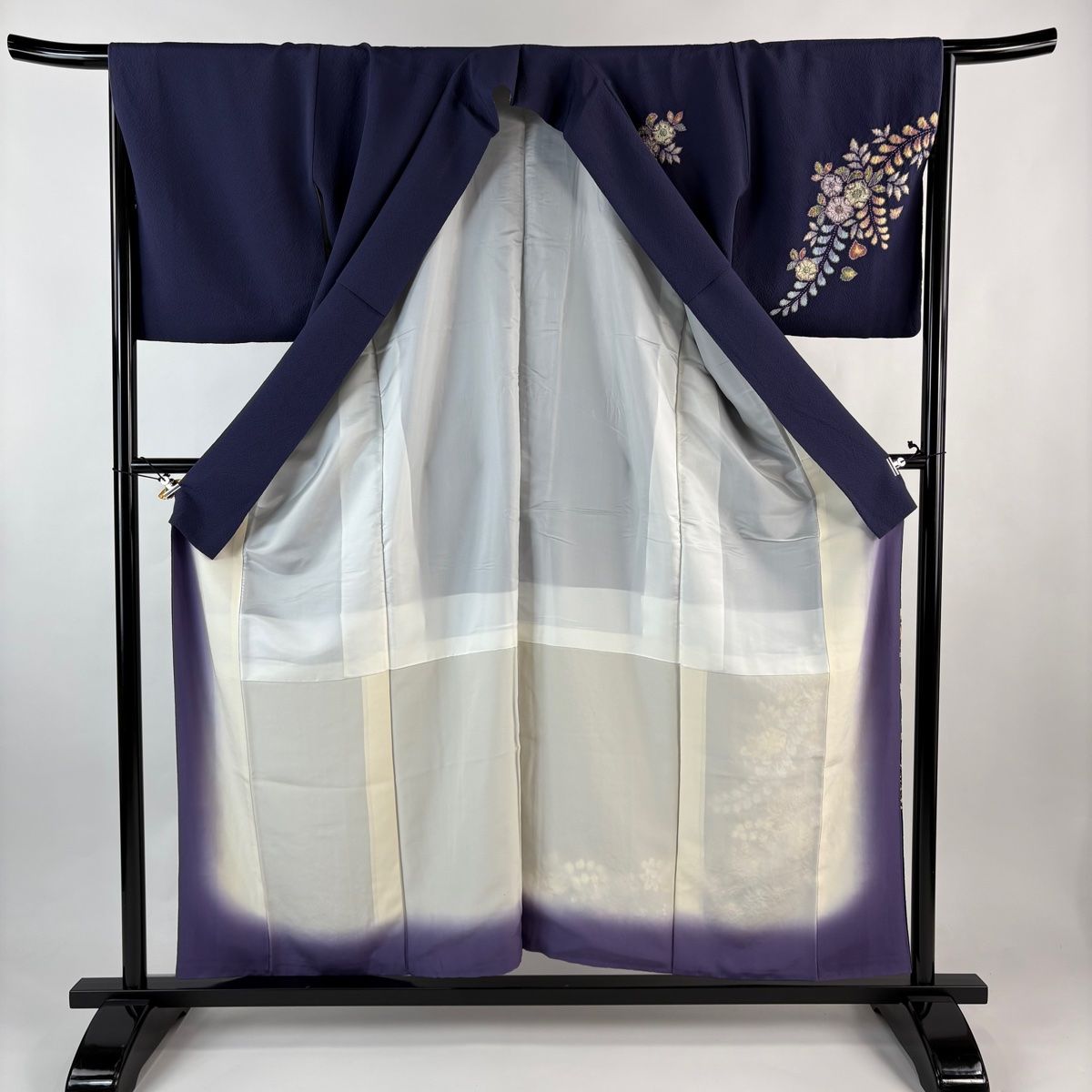 付下げ 身丈156cm 裄丈66.5cm M 袷 翠山工房 やまと 落款 辻が花 金彩