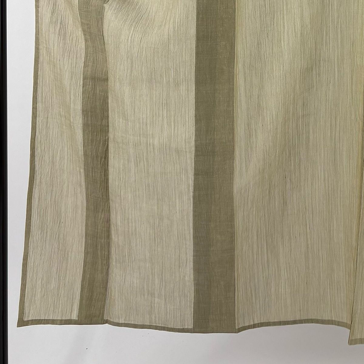 男着物 身丈147 5 cm 裄丈71 M 薄物 小千谷ちぢみ 薄茶色 麻