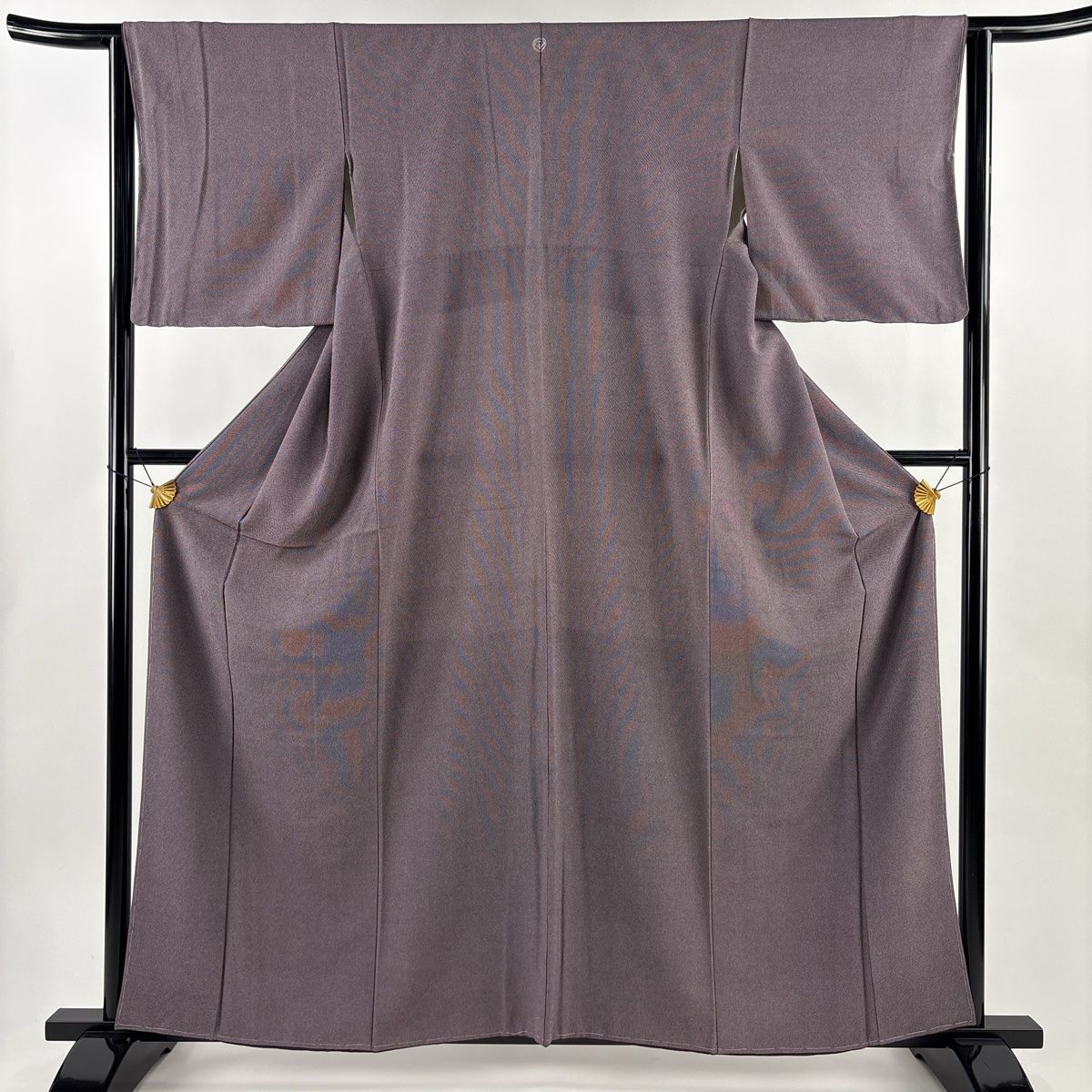 美品】 江戸小紋 身丈160.5cm 裄丈63cm S 袷 落款 幾何学模様 紫 正絹