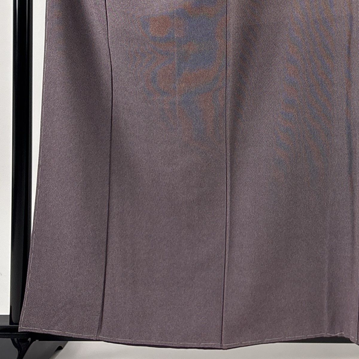 美品】 江戸小紋 身丈160.5cm 裄丈63cm S 袷 落款 幾何学模様 紫 正絹