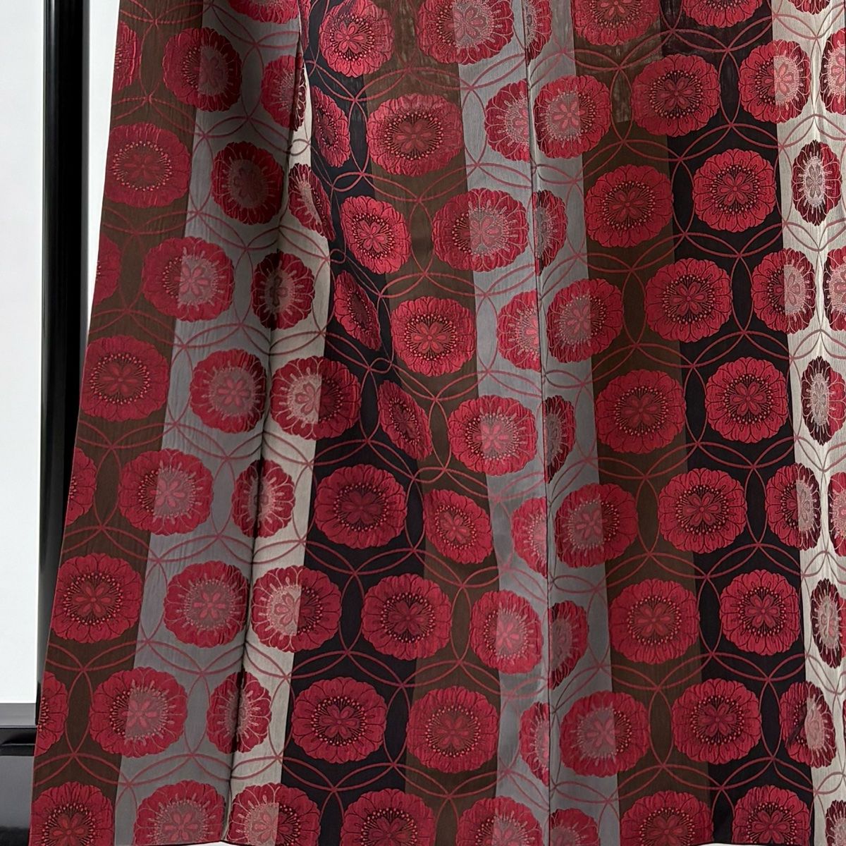 小紋 身丈163.5 cm 裄丈69 L 袷 花 灰色 正絹