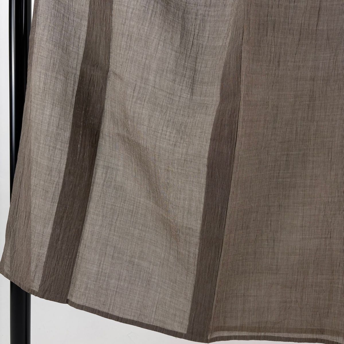 男着物 身丈139 5 cm 裄丈70 S 薄物 夏紬 縞 灰茶 麻