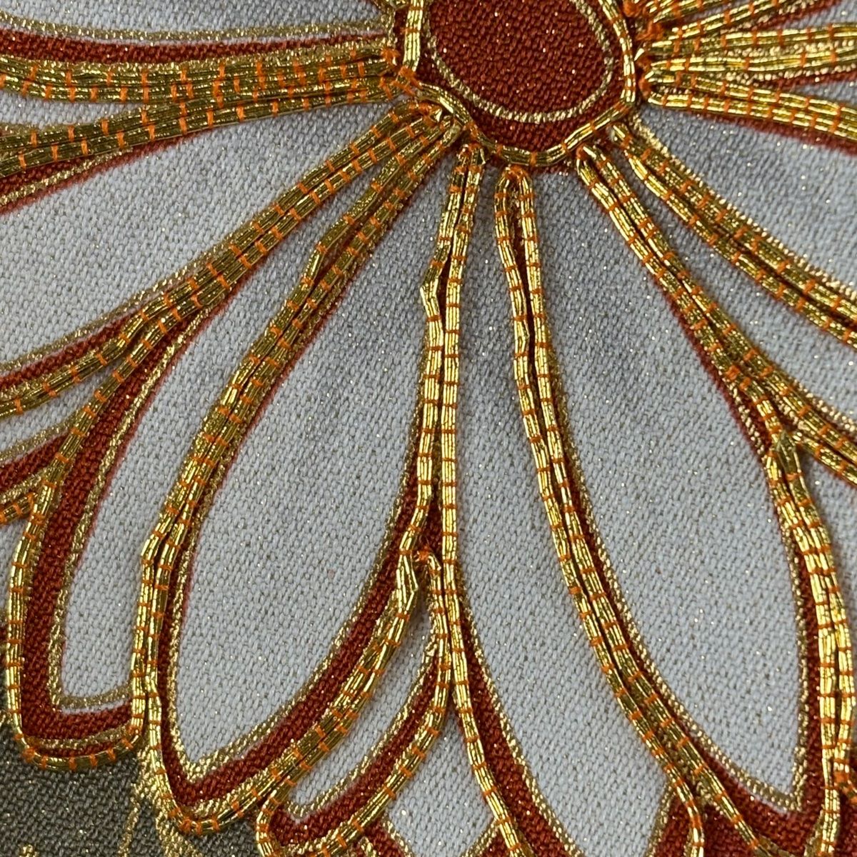  振袖 身丈159 cm 裄丈65 M 袷 桧扇 松竹梅 金通し 金糸 黄土色 正絹 振袖 着物