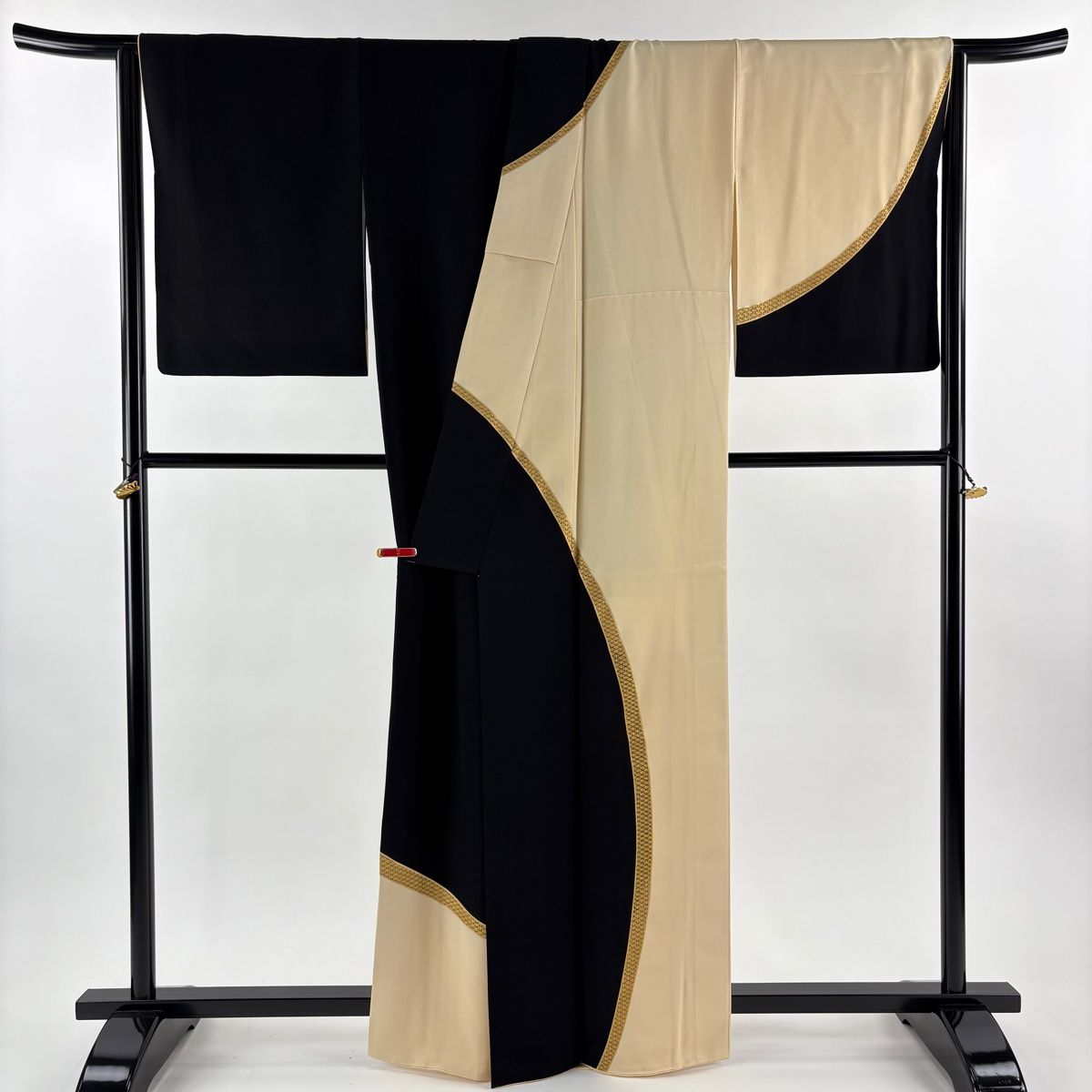 美品】 訪問着 身丈162.5cm 裄丈66cm M 袷 渡辺雪三郎 落款 幾何学