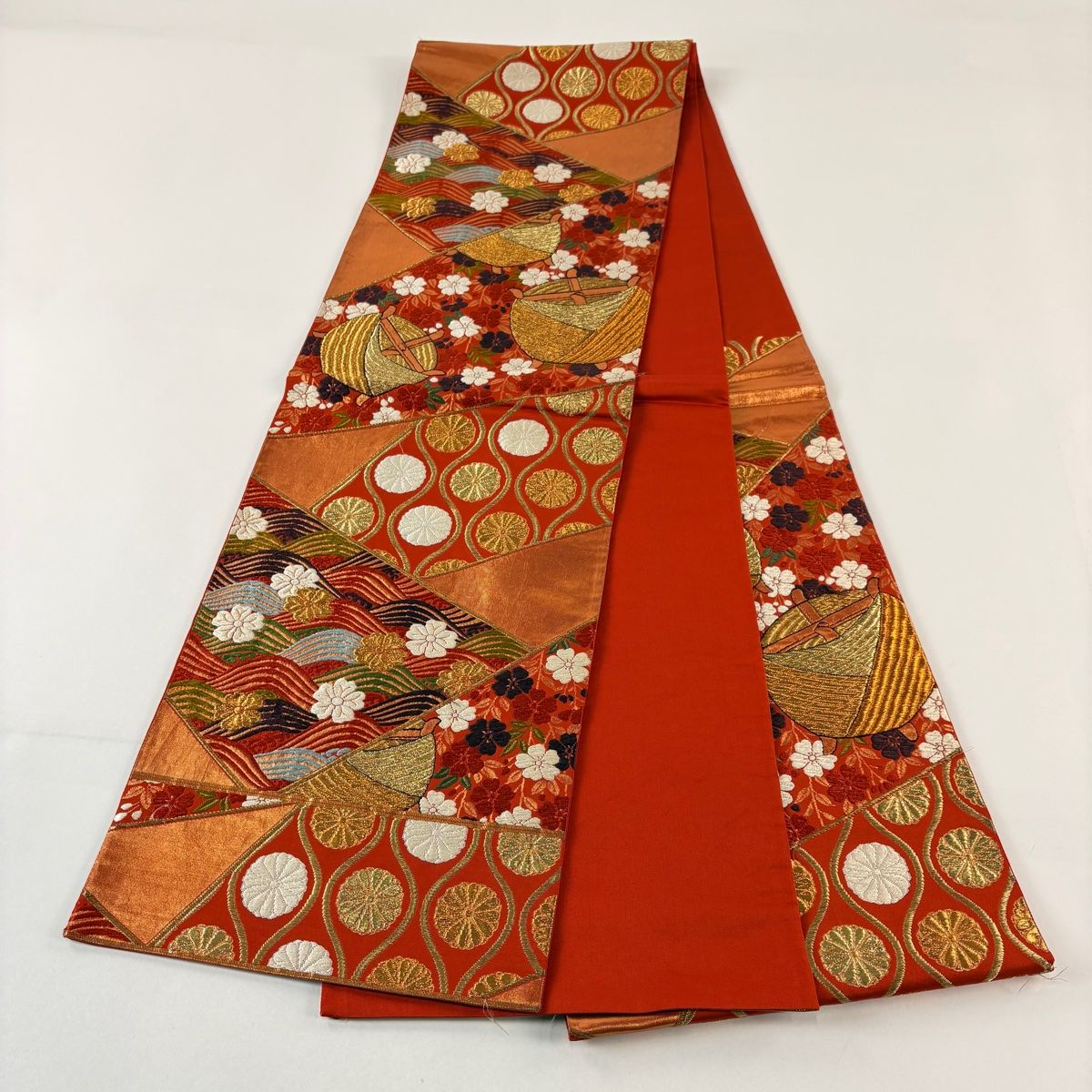 O0704 美品 逸品 豪華 唐織 河合美術織物 正絹 袋帯 O0704 美品 逸品 豪華 唐織 河合美術織物 正絹 袋帯