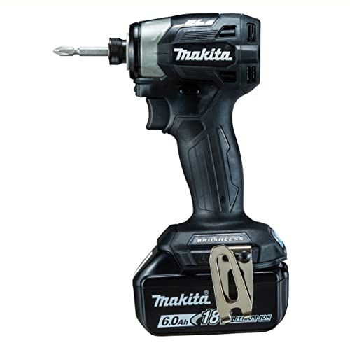 マキタ Makita 充電式インパクトドライバ 黒 18 V 6 Ah バッテリ2本 充電器 ケース付