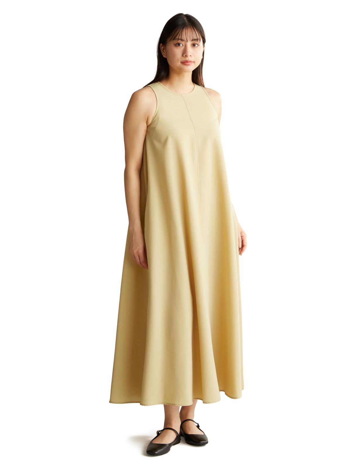 ナチュラルビューティーベーシック リネンライクアメスリフ ワンピース