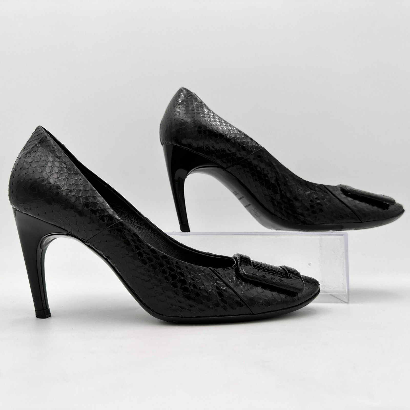 □激レア□ Roger Vivier パイソン ハイヒール ブラック 1486T - メルカリ