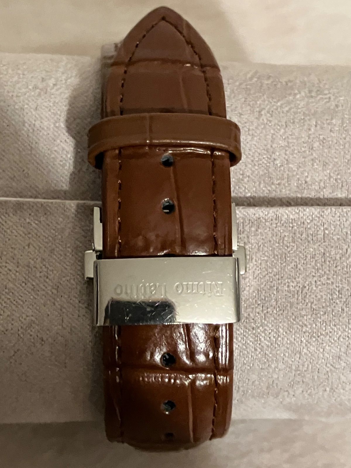 値下げ 稼働☆Ritmo Latino メンズ腕時計 革ベルト新品 尾錠オリジナル