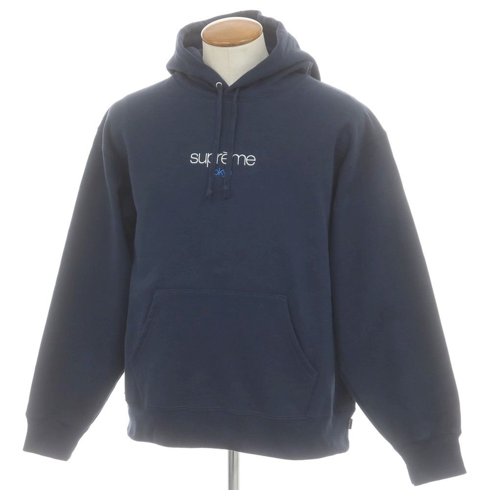 シュプリーム Supreme 秋冬 Classic Logo Shop Hooded Sweatshirt パーカー ネイビー サイズM メンズ
