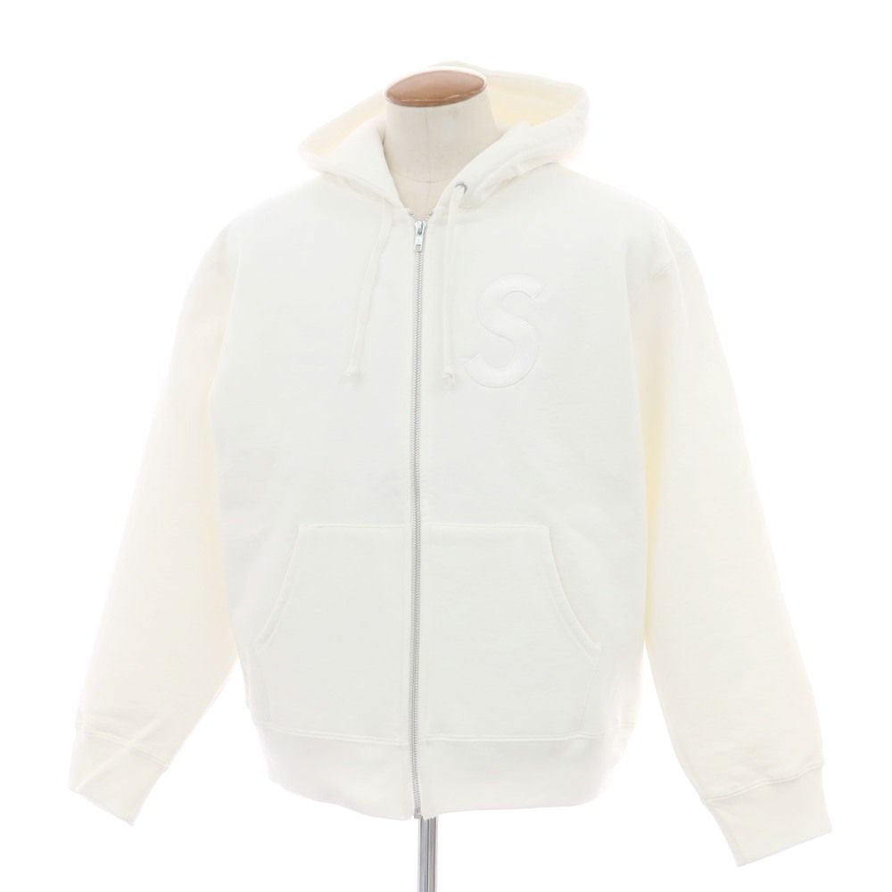 シュプリーム Supreme 秋冬 S Logo Zip Up Hooded Sweatshirt パーカー ホワイト サイズM メンズ