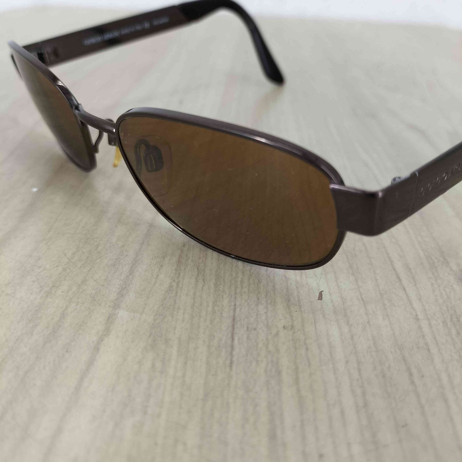 Giorgio Armani(ジョルジオアルマーニ) MADE IN ITALY メタルフレーム スクエア サングラス レディース  SMALL【中古】【ブランド古着バズストア】 ジョルジオアルマーニ Giorgio Armani MADE IN ITALY メタルフレーム