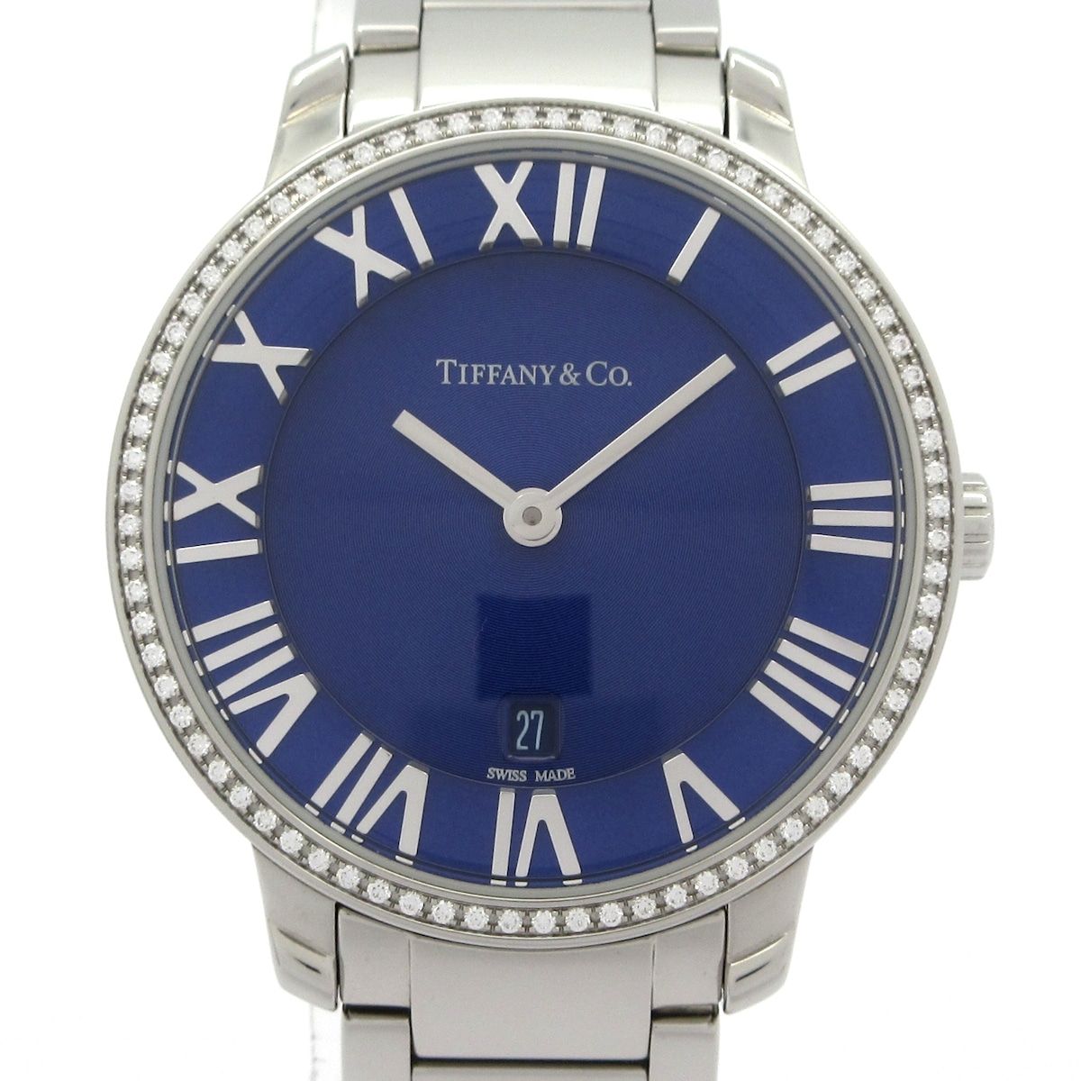 アトラス 2ハンド 31mm ダイヤベゼル SS クオーツ レディース 時計 TIFFANY&Co.(ティファニー) 腕時計 アトラス2 ハンド 31MM レディース