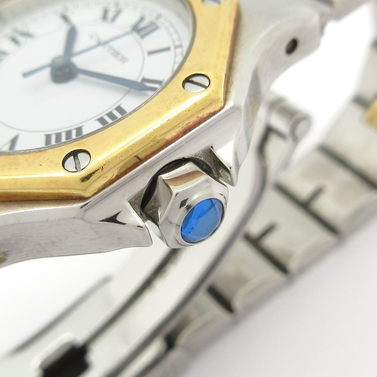  Cartier カルティエ 腕時計 サントスオクタゴンSM レディース SS K 18 YG ゴドロンブレス 白 その他 時計