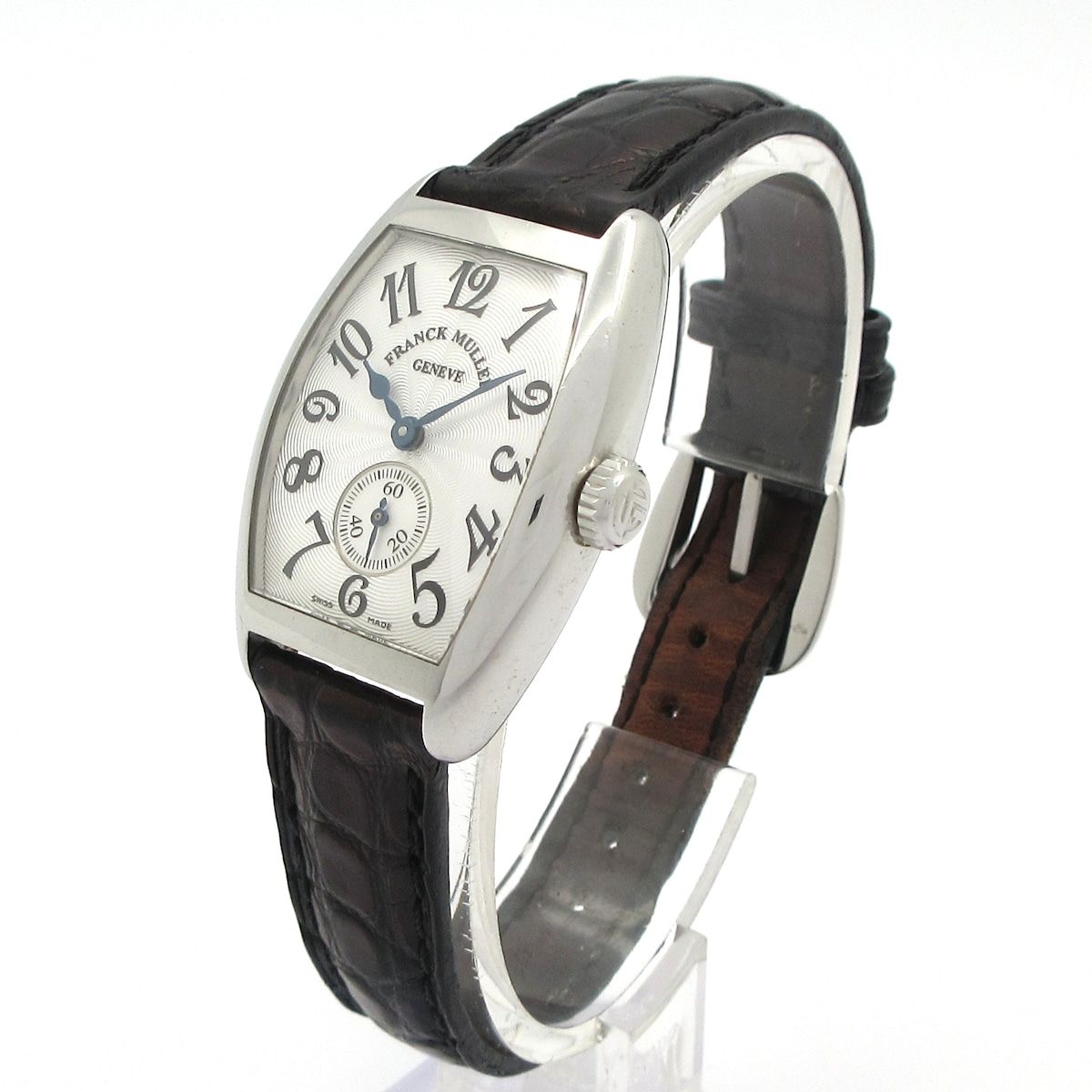 FRANCK MULLER フランクミュラー 腕時計 トノウ カーベックス 1750 S 6 レディース SS 革ベルト 白