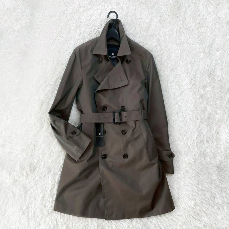 超美品ブラックレーベルクレストブリッジ トレンチコート S チェック ライナー付 ブラックレーベル クレストブリッジ テクニカル ギャバジン ダブル