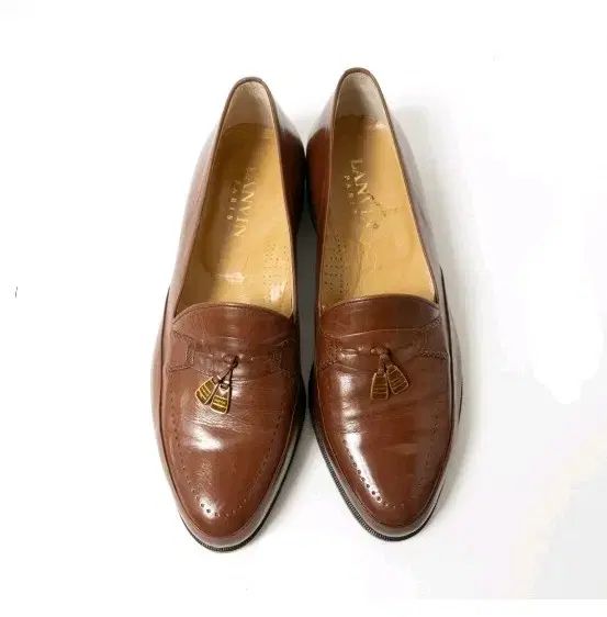 ランバン パリ ブラウン タッセル ローファー レディース 250