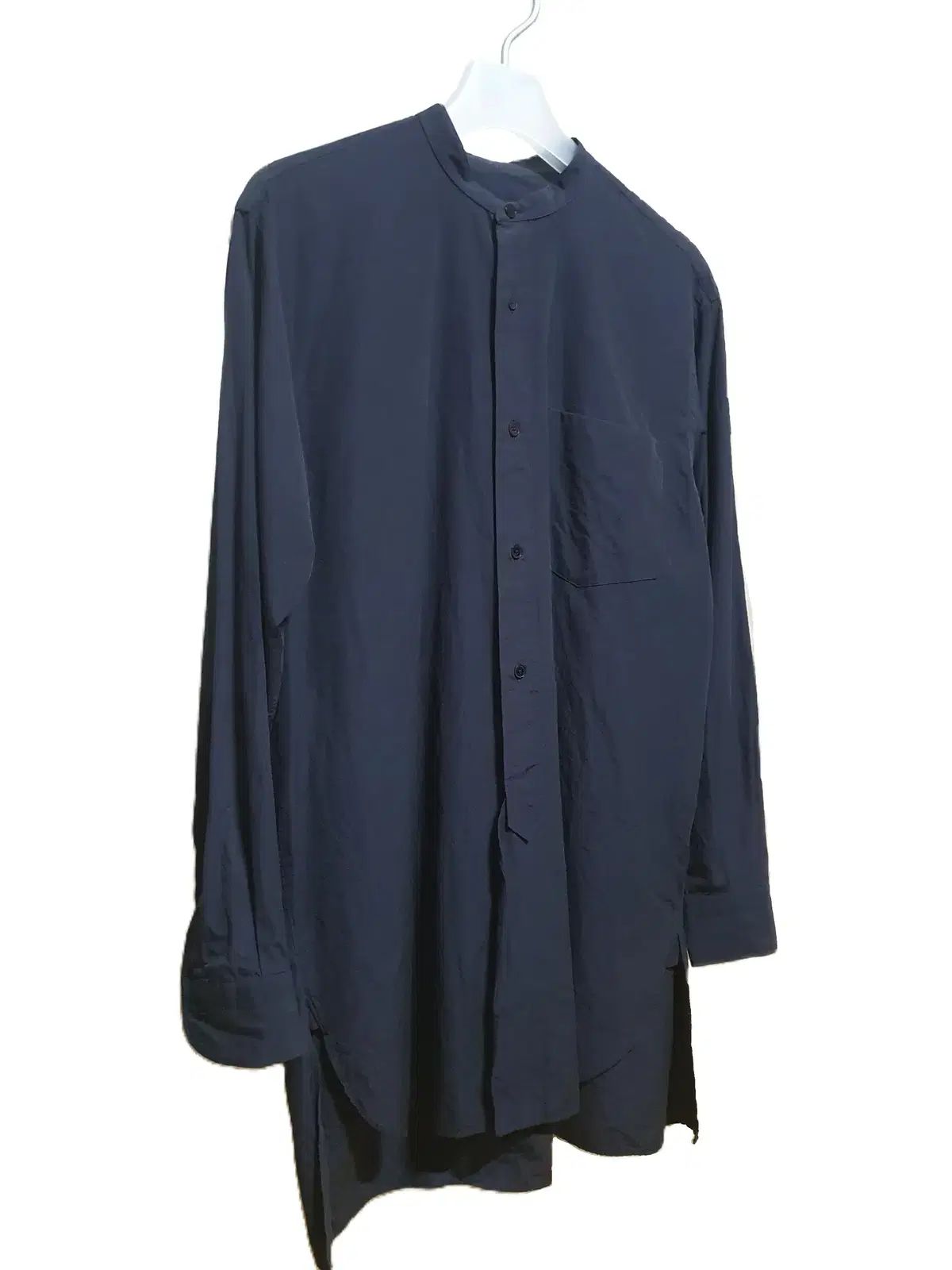 コモリ(COMOLI) バンドカラーシャツ ネイビー サイズ1 - メルカリ