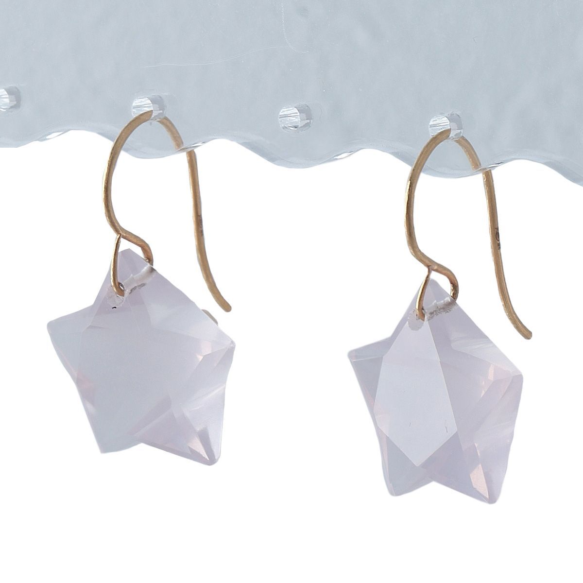 マリーエレーヌ ローズクォーツ スター ピアス ワンダー ラージ フック