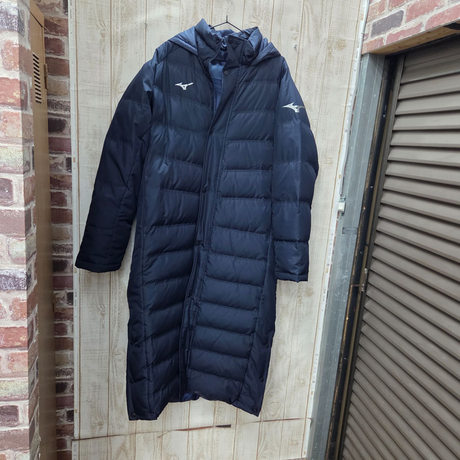 12 S00367 mizuno ミズノ ダウンベンチコート ネイビー 防寒 スーパー