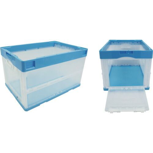 リス ＣＢ型折りたたみコンテナーＣＢ−５１ＮＲカタトビラ ブルー トウメイ