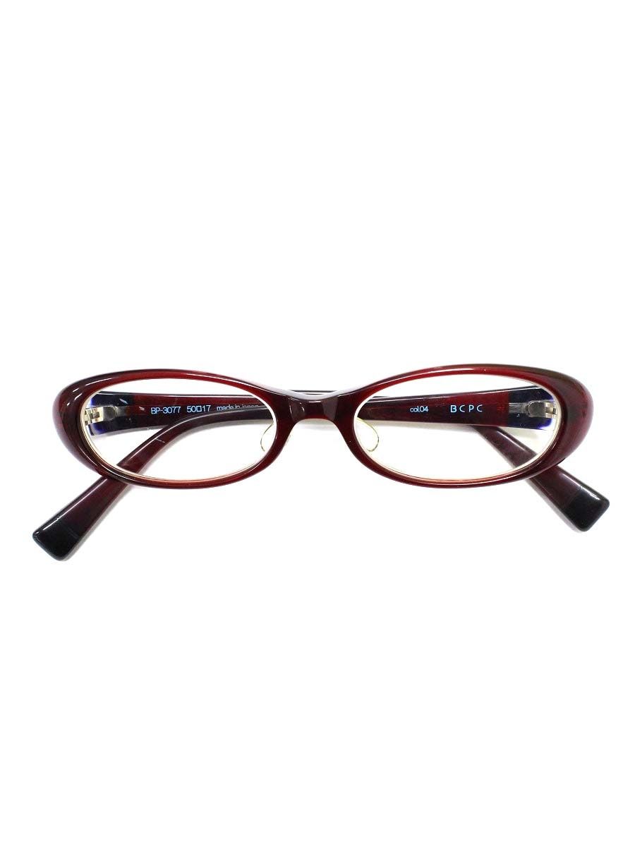 ベセペセ BP-3077 メガネ ワインレッド セルフレーム フルリム オーバル col.04