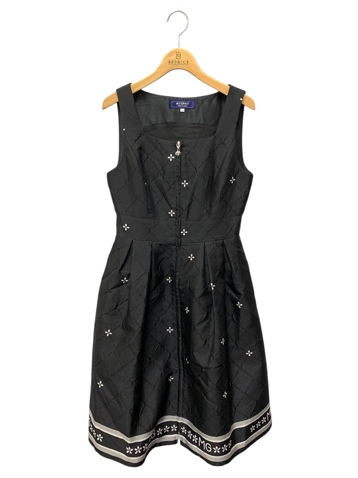 エムズグレイシー 111108 ワンピース 36 ブラック 花柄 ITRHEPZ6JURN
