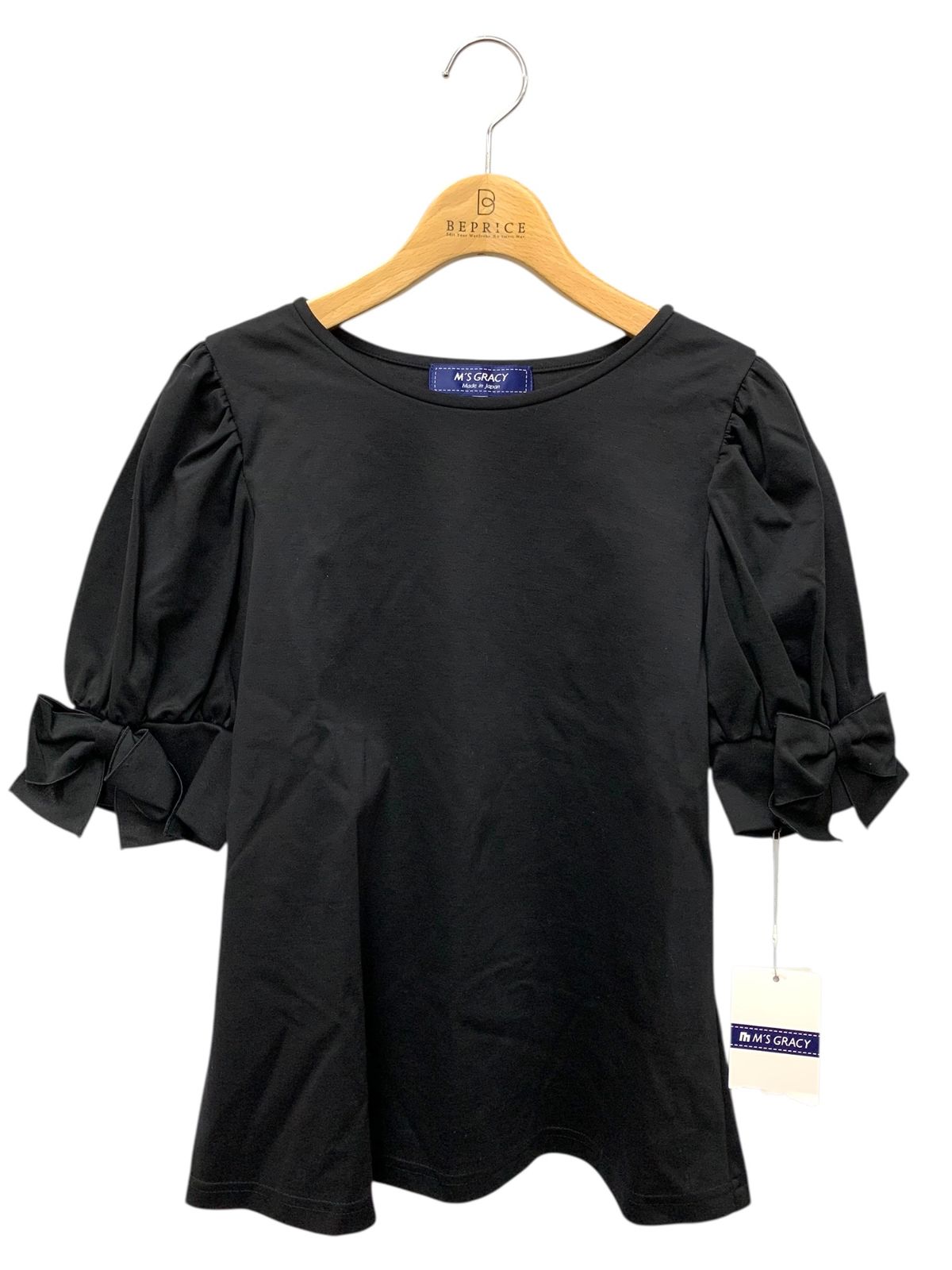 エムズグレイシー 515313 カットソー 42 ブラック リボン