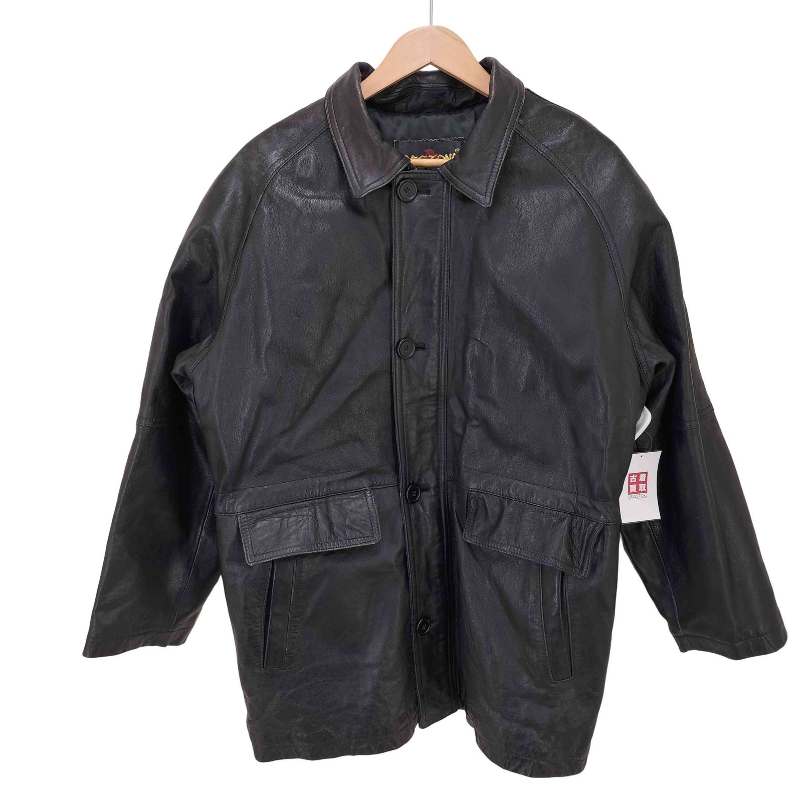 ユーズドフルギ USED古着 ラムレザー カーコート メンズ JPN：L - メルカリ