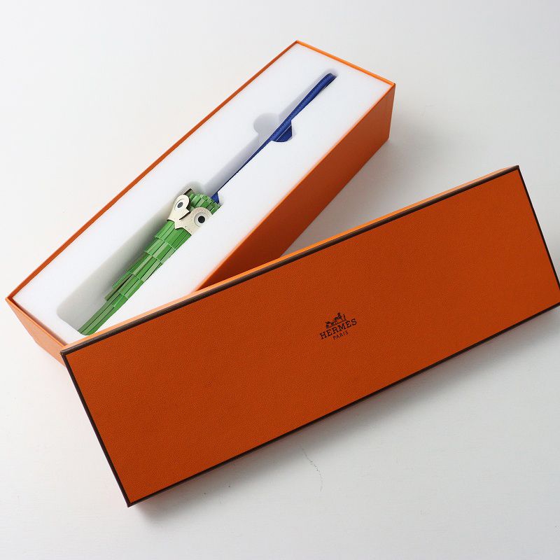 エルメス HERMES シュエット フクロウ バッグ チャーム W刻印 スイフト エプソン ヴェールユッカ┃アニューミロ