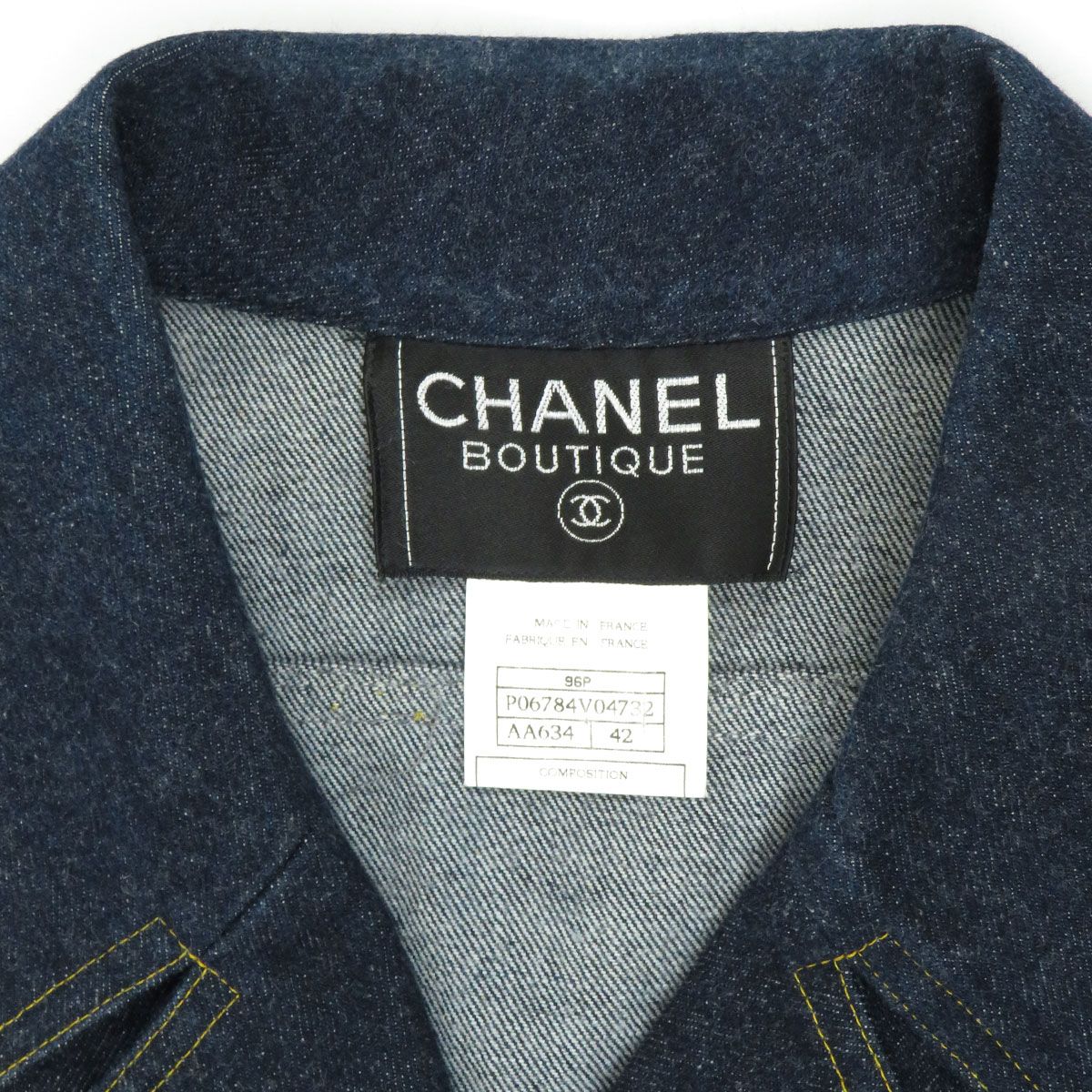 シャネル ヴィンテージ デニム ジレ P06784V04732 レディース ネイビー
