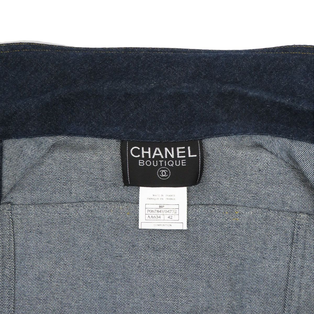 シャネル ヴィンテージ デニム ジレ P06784V04732 レディース ネイビー