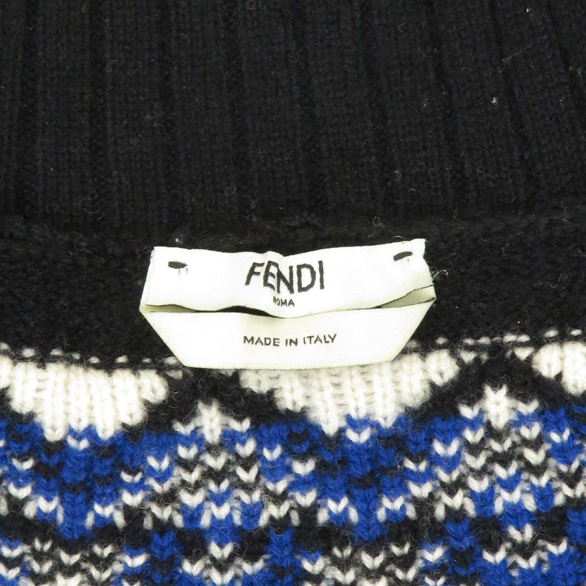 フェンディ ロゴ ハイネック ノルディック柄 セーター FZY504 A0B2