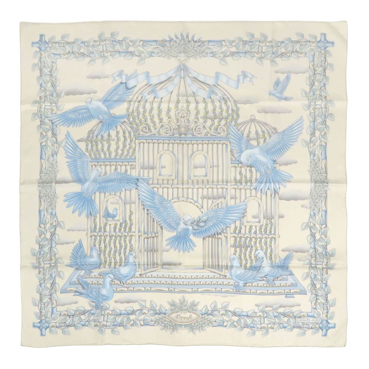 エルメス カレ 90 ENVOL 飛翔 ユニセックス ライトベージュ HERMES