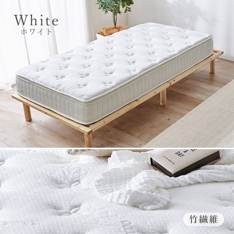 ピロートップ付きポケットコイルマットレス シングルサイズ KM-3322-S