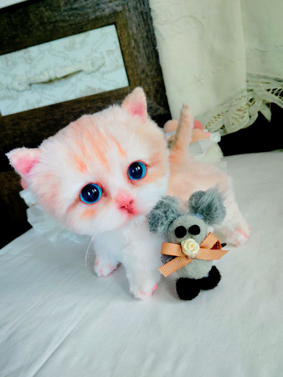 よちよちあんよ♡短足ころころボディ♡マンチカン子猫ちゃん♡アートドールぬいぐるみ よちよちあんよ♡短足もちもちボディ♡くりくりオメメのマンチカン子猫