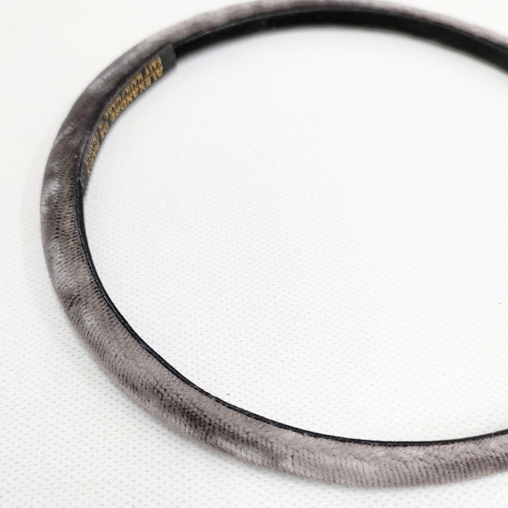 Alexandre De Paris ベルベット カチューシャ ヘアアクセサリー グレー