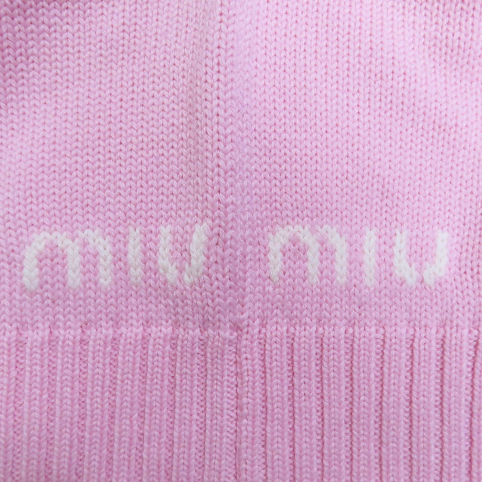 美品◇MIUMIU ミュウミュウ MML188 ウール100% ユニコーン クロップド 長袖 ニット セーター ピンク 36 イタリア製 正規品 レディース 美品◇MIUMIU ミュウミュウ MML188 ウール100% ユニコーン クロップド