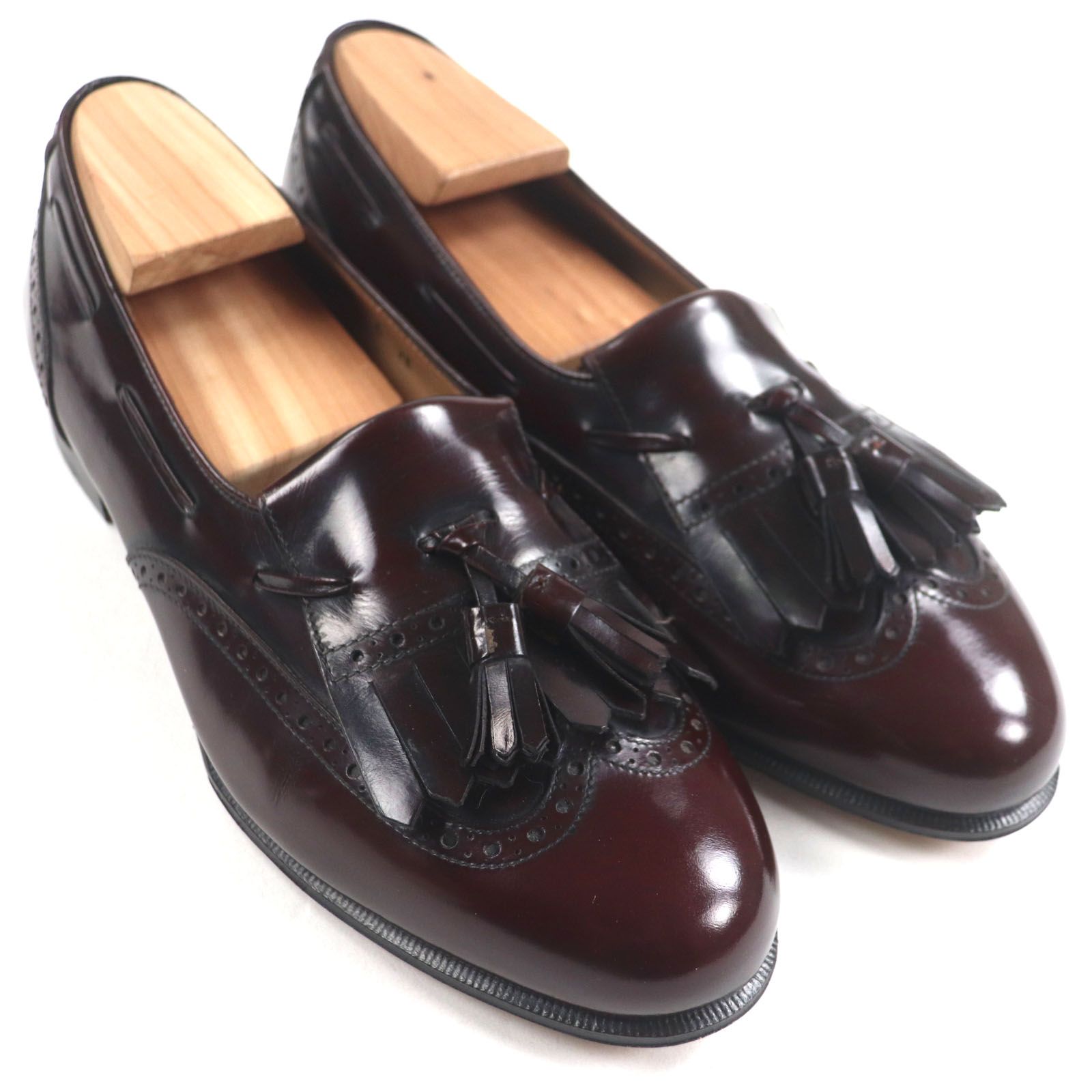 サルヴァトーレフェラガモ ウイングチップ ブラック レザー 極美品▽Salvatore Ferragamo サルヴァトーレフェラガモ レザー