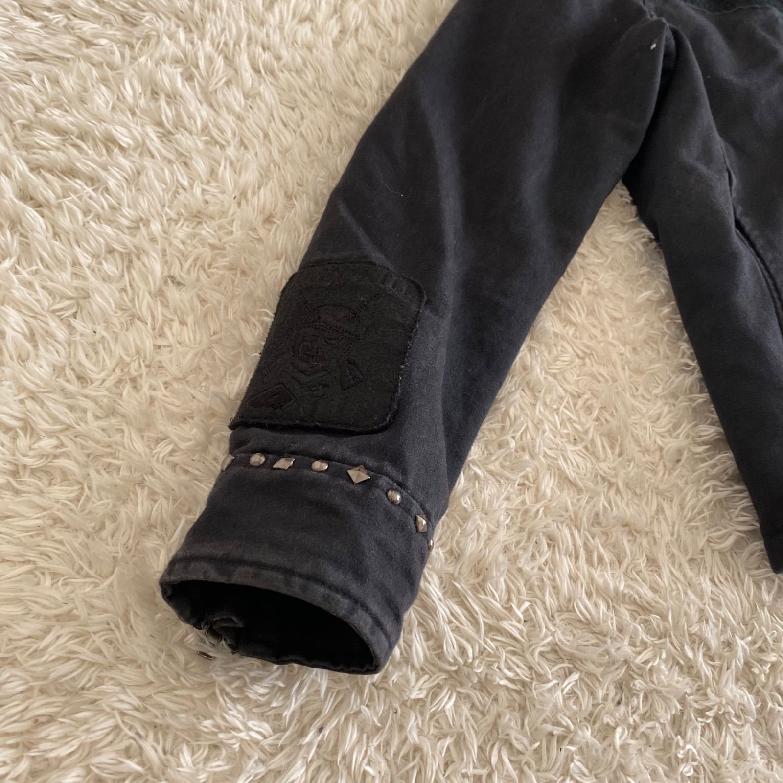 00s buffalo bobs fur jacket archive スタッズ y2k ブラック サイズ1