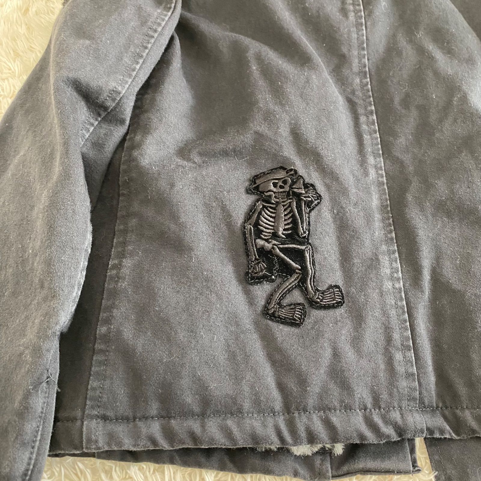 00s buffalo bobs fur jacket archive スタッズ y2k ブラック サイズ1