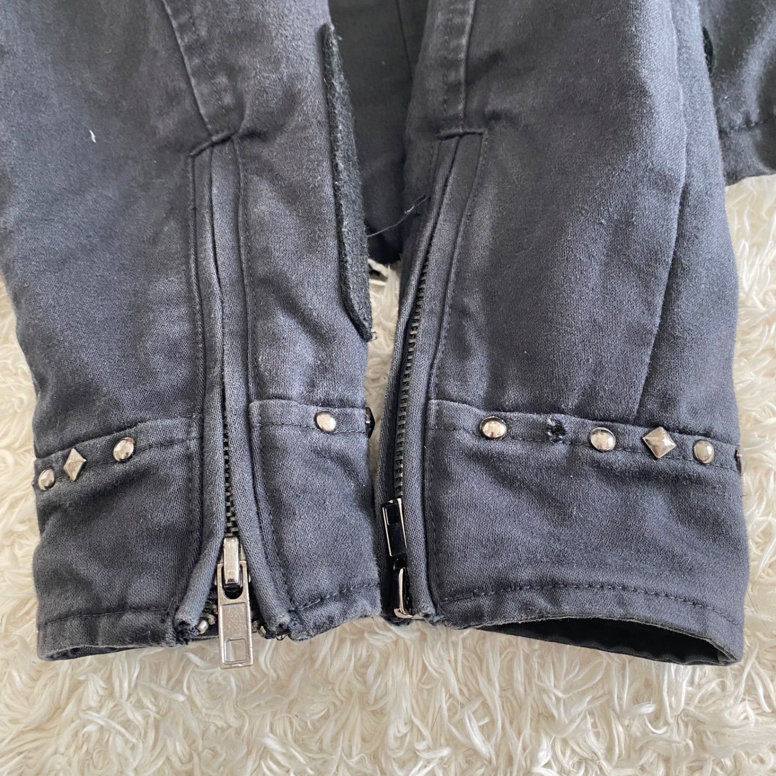 00s buffalo bobs fur jacket archive スタッズ y2k ブラック サイズ1