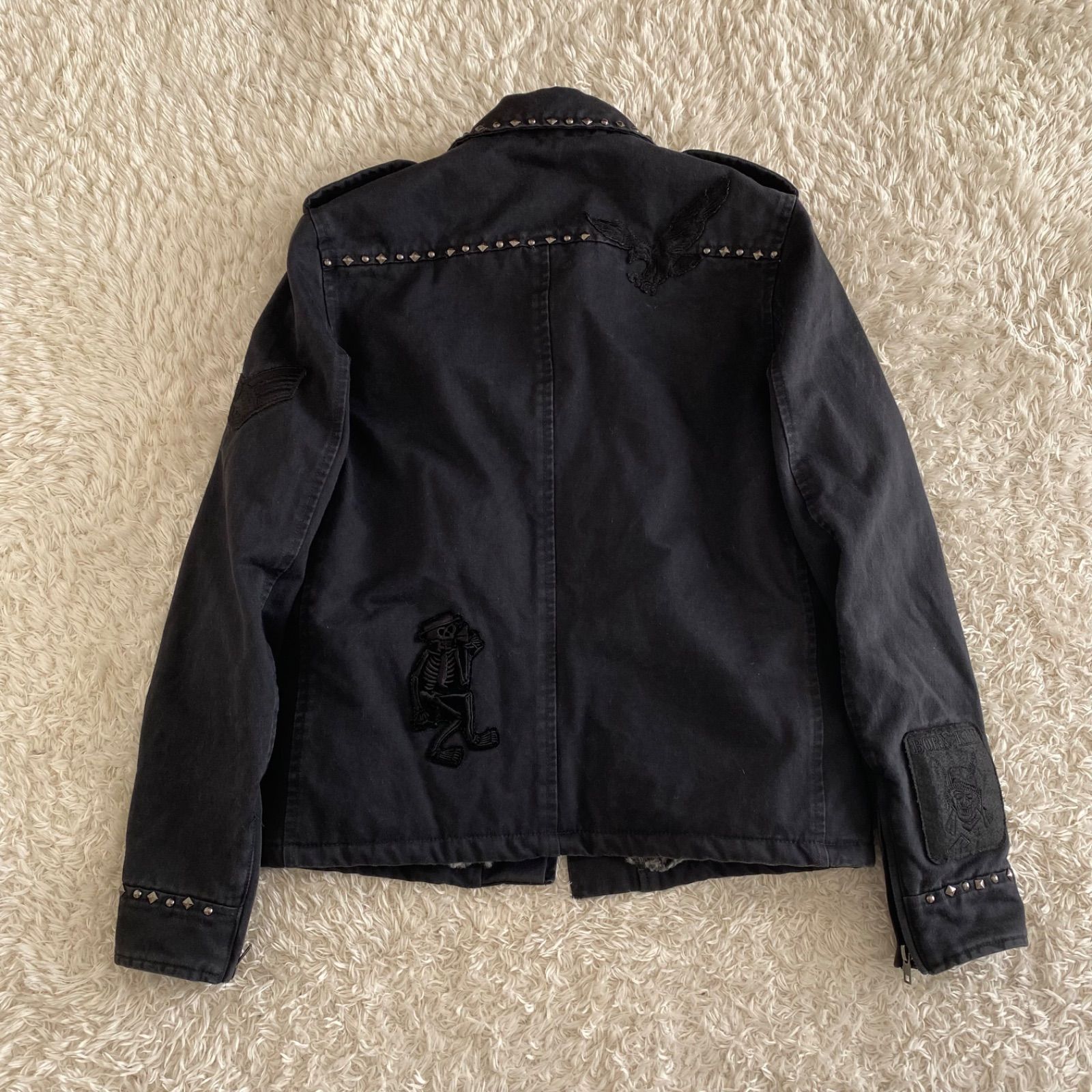 00s buffalo bobs fur jacket archive スタッズ 00s buffalo bobs fur jacket archive スタッズ y2k ブラック サイズ1