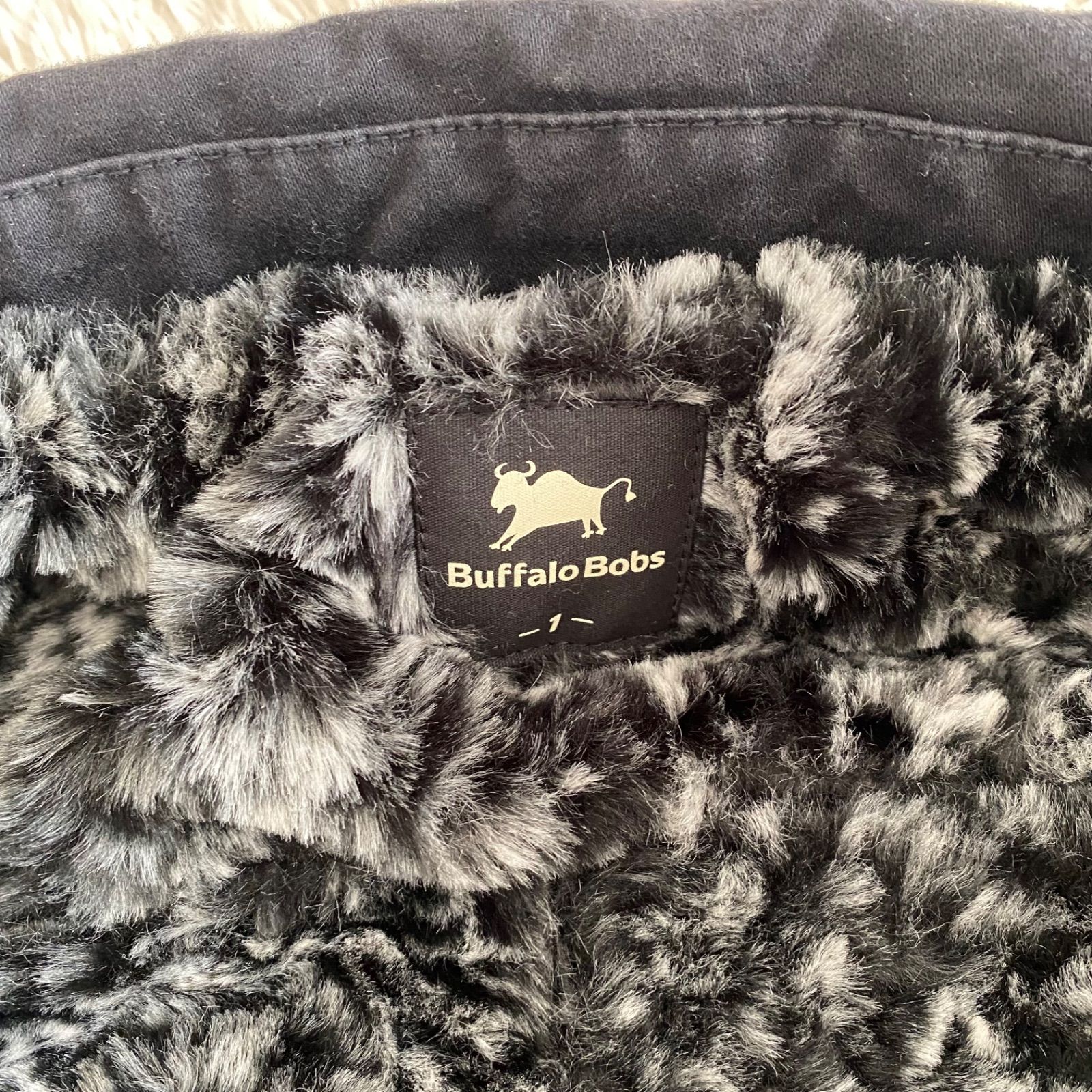 00s buffalo bobs fur jacket archive スタッズ y2k ブラック サイズ1