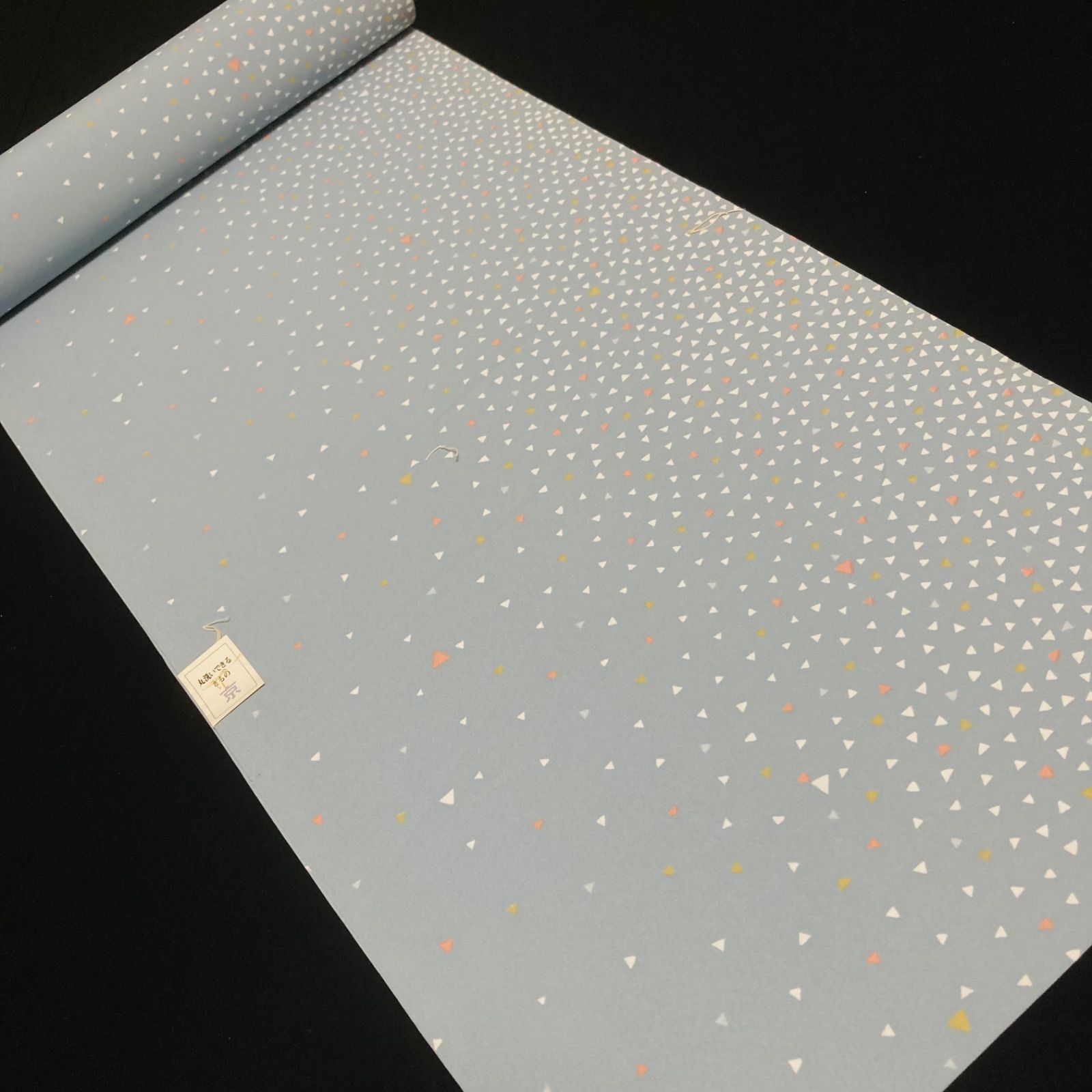 オレンジ着物 y 106 ◾️割と なポリエステル化繊小紋着尺反物5点◾️