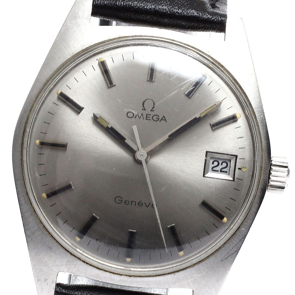 オメガ OMEGA 136 041 ジュネーブ デイト Cal 613 手巻き メンズ_916101