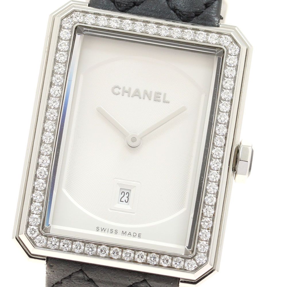 シャネル CHANEL H6402 ボーイフレンド デイト ダイヤベゼル クォーツ レディース 保証書付き_919243 シャネル CHANEL H6402 ボーイフレンド デイト ダイヤベゼル クォーツ
