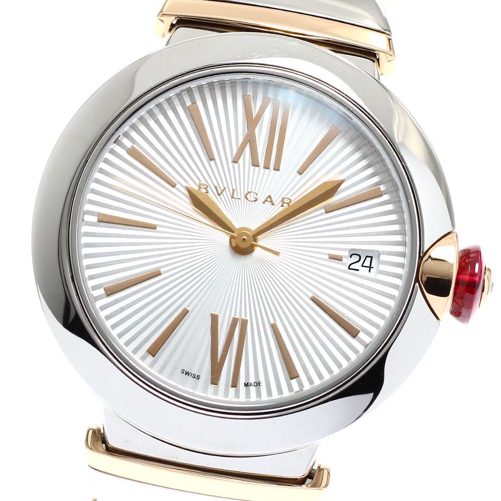 ブルガリ BVLGARI LUP 36 SG ルチェア K 18 PG SS 自動巻き レディース保証書付き_916600