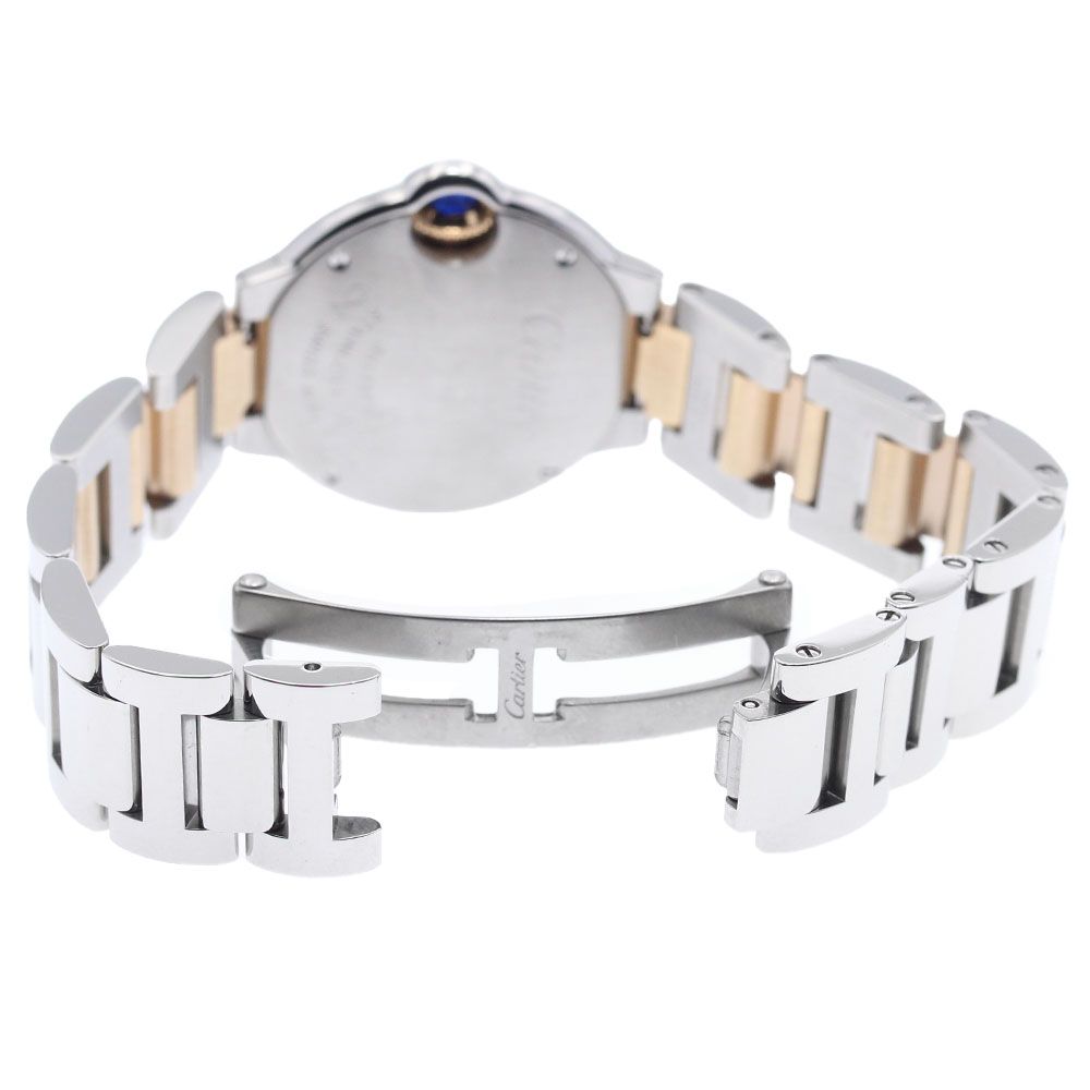 カルティエ CARTIER WE902030 バロンブルーSM K18PGコンビ 11Pダイヤ